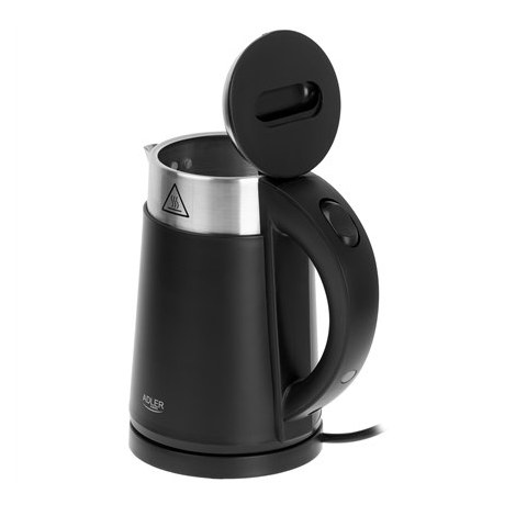 Adler | Kettle | AD 1372 | Electric | 800 W | 0.6 L | Plastic/Stainless steel | 360° rotational base | Black - 4